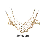 Maxbell Bird Climbing Net Parrot Swing Rope with Buckles Hooks for Conures Budgie 50cmx40cm