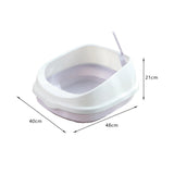 Maxbell Cat Litter Box Toilet Tray Portable Semi Enclosed Sand Box Removable Large Gray