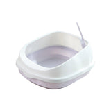 Maxbell Cat Litter Box Toilet Tray Portable Semi Enclosed Sand Box Removable Large Gray