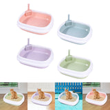 Maxbell Cat Litter Box Kitten Toilet Pet Litter Tray Bedpan Cat Litter Container Pink