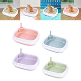 Maxbell Cat Litter Box Kitten Toilet Pet Litter Tray Bedpan Cat Litter Container Pink