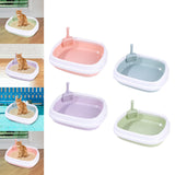 Maxbell Cat Litter Box Kitten Toilet Pet Litter Tray Bedpan Cat Litter Container Pink