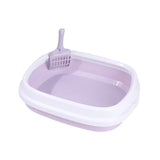 Maxbell Cat Litter Box Kitten Toilet Pet Litter Tray Bedpan Cat Litter Container Gray