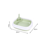 Maxbell Cat Litter Box Kitten Toilet Pet Litter Tray Bedpan Cat Litter Container Green