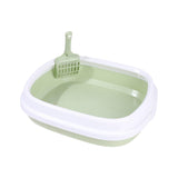 Maxbell Cat Litter Box Kitten Toilet Pet Litter Tray Bedpan Cat Litter Container Green