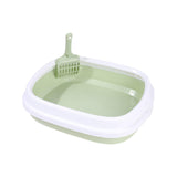 Maxbell Cat Litter Box Kitten Toilet Pet Litter Tray Bedpan Cat Litter Container Green