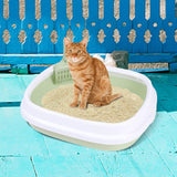 Maxbell Cat Litter Box Kitten Toilet Pet Litter Tray Bedpan Cat Litter Container Green