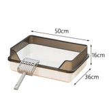 Maxbell Pet Litter Tray Potty Toilet Easy to Clean Pans Cats Litter Box for Bunny Gray Black