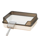 Maxbell Pet Litter Tray Potty Toilet Easy to Clean Pans Cats Litter Box for Bunny Gray Black
