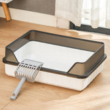 Maxbell Pet Litter Tray Potty Toilet Easy to Clean Pans Cats Litter Box for Bunny Gray Black