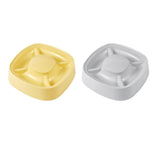 Maxbell Cat Dog Pet Food Bowl 4 Sections Divided Accessories Anti Skid Base Durable Yellow