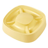 Maxbell Cat Dog Pet Food Bowl 4 Sections Divided Accessories Anti Skid Base Durable Yellow