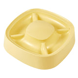 Maxbell Cat Dog Pet Food Bowl 4 Sections Divided Accessories Anti Skid Base Durable Yellow