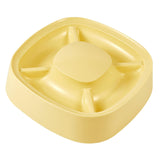 Maxbell Cat Dog Pet Food Bowl 4 Sections Divided Accessories Anti Skid Base Durable Yellow