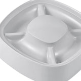 Maxbell Cat Dog Pet Food Bowl 4 Sections Divided Accessories Anti Skid Base Durable Grey