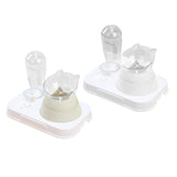 Maxbell Tilted Cat Food Bowl Pet Feeder Waterer Food Feeding Dog Bowl Drink Fountain White