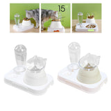 Maxbell Tilted Cat Food Bowl Pet Feeder Waterer Food Feeding Dog Bowl Drink Fountain White