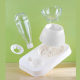 Maxbell Tilted Cat Food Bowl Pet Feeder Waterer Food Feeding Dog Bowl Drink Fountain White