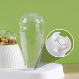 Maxbell Tilted Cat Food Bowl Pet Feeder Waterer Food Feeding Dog Bowl Drink Fountain White