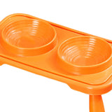 Maxbell Double Dog Bowls Food and Water Bowls Pet Feeder Cat Food Bowls for Dogs Orange