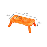 Maxbell Double Dog Bowls Food and Water Bowls Pet Feeder Cat Food Bowls for Dogs Orange
