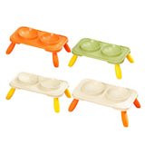 Maxbell Double Dog Bowls Food and Water Bowls Pet Feeder Cat Food Bowls for Dogs Orange