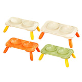 Maxbell Double Dog Bowls Food and Water Bowls Pet Feeder Cat Food Bowls for Dogs Orange