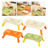 Maxbell Double Dog Bowls Food and Water Bowls Pet Feeder Cat Food Bowls for Dogs Orange