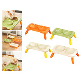 Maxbell Double Dog Bowls Food and Water Bowls Pet Feeder Cat Food Bowls for Dogs Orange