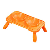 Maxbell Double Dog Bowls Food and Water Bowls Pet Feeder Cat Food Bowls for Dogs Orange