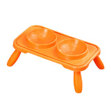 Maxbell Double Dog Bowls Food and Water Bowls Pet Feeder Cat Food Bowls for Dogs Orange