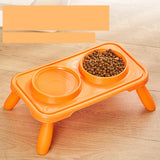 Maxbell Double Dog Bowls Food and Water Bowls Pet Feeder Cat Food Bowls for Dogs Orange