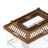Maxbell Small Turtle Tank Small Fish Tank with Handle and Cover for Hermit Crabs