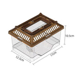 Maxbell Small Turtle Tank Small Fish Tank with Handle and Cover for Hermit Crabs