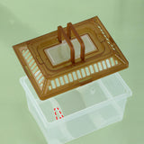 Maxbell Small Turtle Tank Small Fish Tank with Handle and Cover for Hermit Crabs