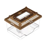 Maxbell Small Turtle Tank Small Fish Tank with Handle and Cover for Hermit Crabs
