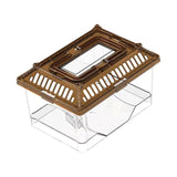 Maxbell Small Turtle Tank Small Fish Tank with Handle and Cover for Hermit Crabs