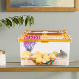 Maxbell Small Turtle Tank Small Fish Tank with Handle and Cover for Hermit Crabs