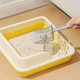 Maxbell Heightening Semi Closed Cat Litter Box Potty Toilet Anti Splashing Portable Yellow