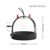Maxbell Portable Carrier Hamster Carry Case Cage for Hedgehog Traveling Outgoing Black