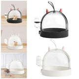 Maxbell Portable Carrier Hamster Carry Case Cage for Hedgehog Traveling Outgoing Black