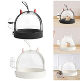 Maxbell Portable Carrier Hamster Carry Case Cage for Hedgehog Traveling Outgoing Black