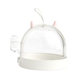 Maxbell Portable Carrier Hamster Carry Case Cage for Hedgehog Traveling Outgoing White