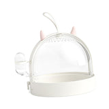 Maxbell Portable Carrier Hamster Carry Case Cage for Hedgehog Traveling Outgoing White