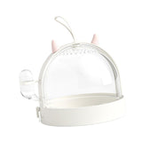 Maxbell Portable Carrier Hamster Carry Case Cage for Hedgehog Traveling Outgoing White