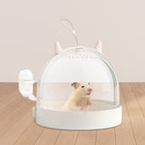 Maxbell Portable Carrier Hamster Carry Case Cage for Hedgehog Traveling Outgoing White