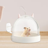 Maxbell Portable Carrier Hamster Carry Case Cage for Hedgehog Traveling Outgoing White