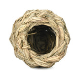 Maxbell Hanging Straw Cage Bed Hideaway Hut Rabbit Grass House for Hedgehog Bunny