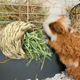 Maxbell Hanging Straw Cage Bed Hideaway Hut Rabbit Grass House for Hedgehog Bunny