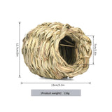 Maxbell Hanging Straw Cage Bed Hideaway Hut Rabbit Grass House for Hedgehog Bunny